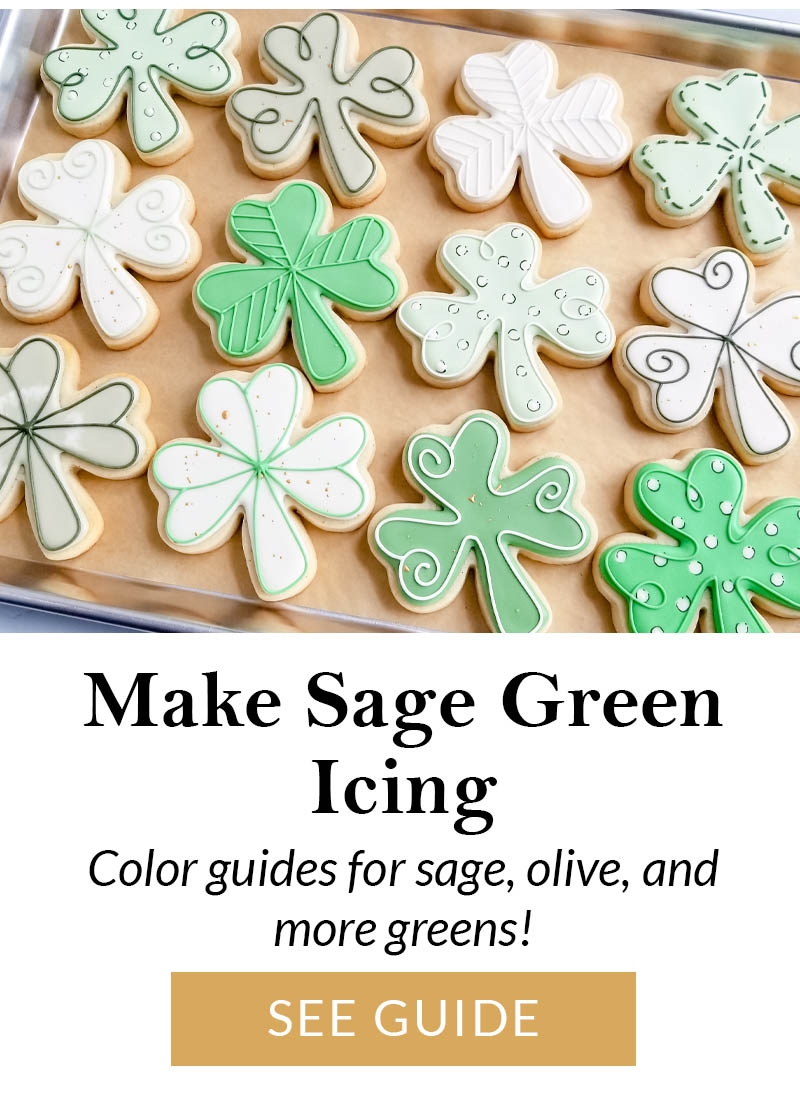 Free guides Butter Bleed, Making Sage Green, Storing Icing The