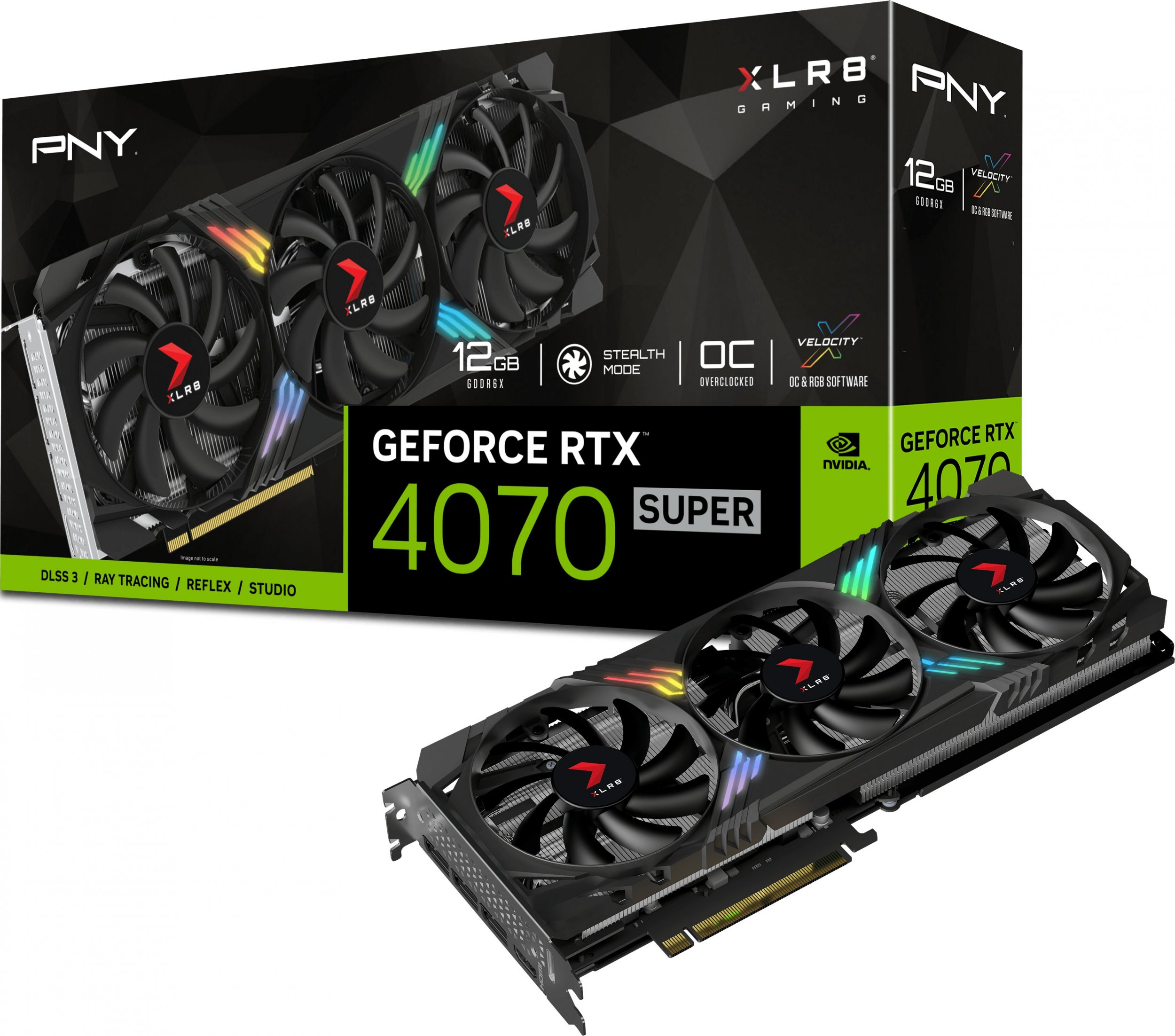 Karta graficzna PNY GeForce RTX 4070 SUPER XLR8 Gaming Verto Epic-X RGB OC 12GB GDDR6X