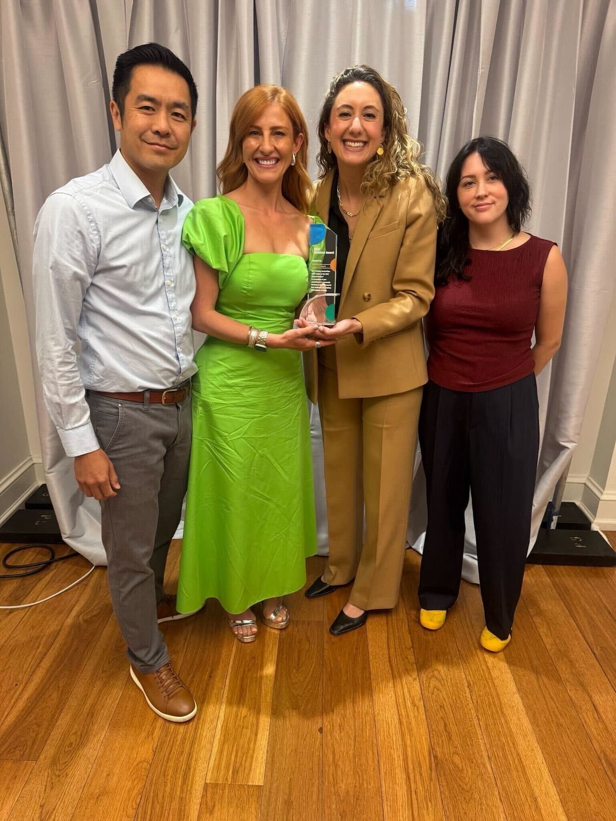 Left to Right: Vote Forward Data and Research Analyst Phong Le, Analyst Institute Executive Director Christina Coloroso, Vote Forward Executive Director Yasmin Radjy, Vote Forward Senior Director for Mobilization and Partnerships Nia Bentall