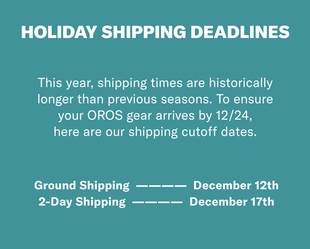 Shipping Deadlines