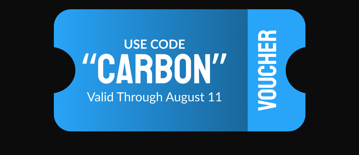 Carbon voucher code valid through August 11