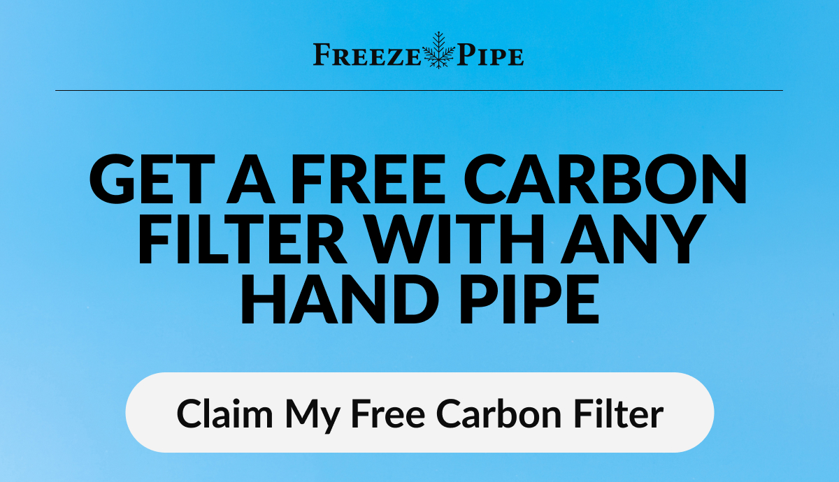 Freeze Pipe hand pipe with carbon filter offer