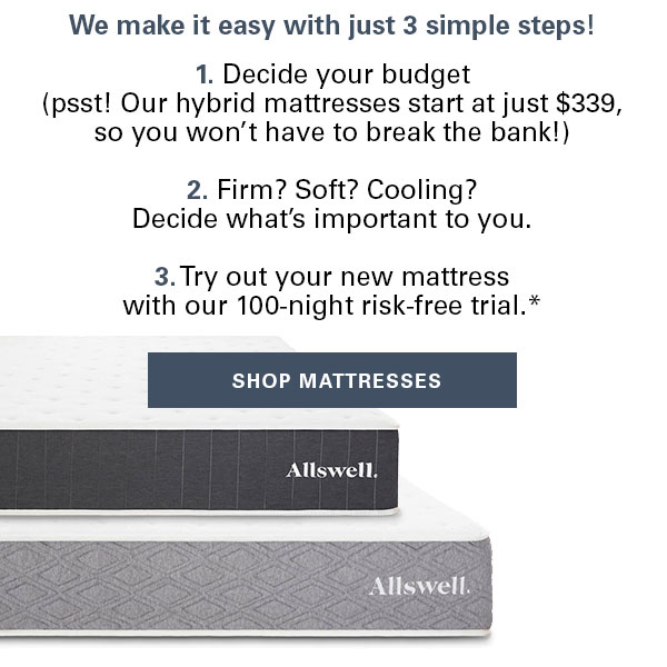 How to choose the right mattress. Allswell Home