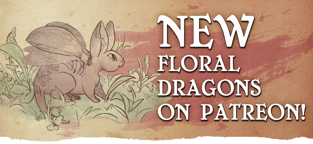 NEW Floral Dragons on Patreon!