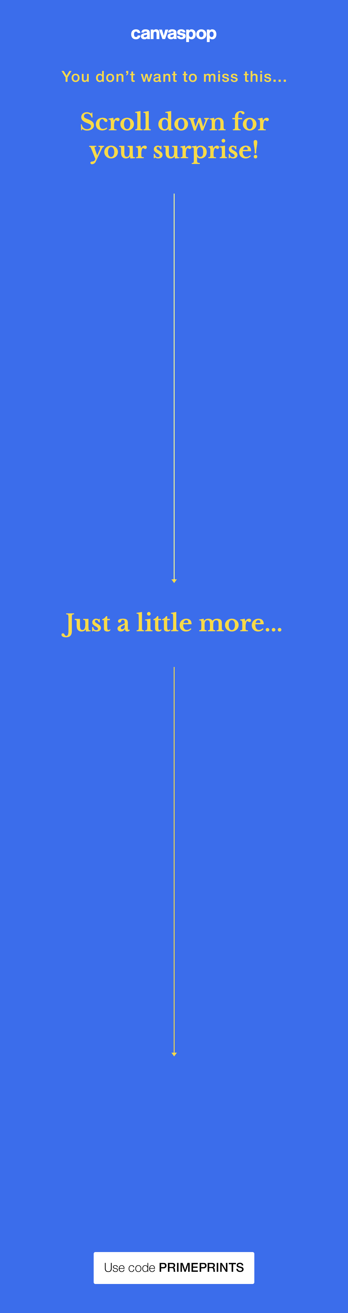 You don't want to miss this...Scroll down for your surprise! Just a little more...60% off sitewide for a limited time.