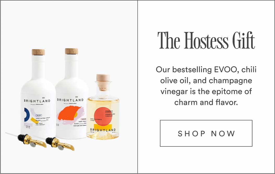 The Hostess Gift. Our bestselling EVOO, chili olive oil, and champagne vinegar is the epitome of charm and flavor. 