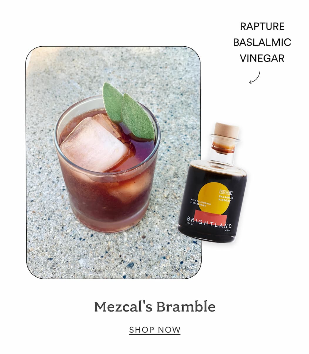 Mezcal's Bramble with Rapture Balsamic Vinegar