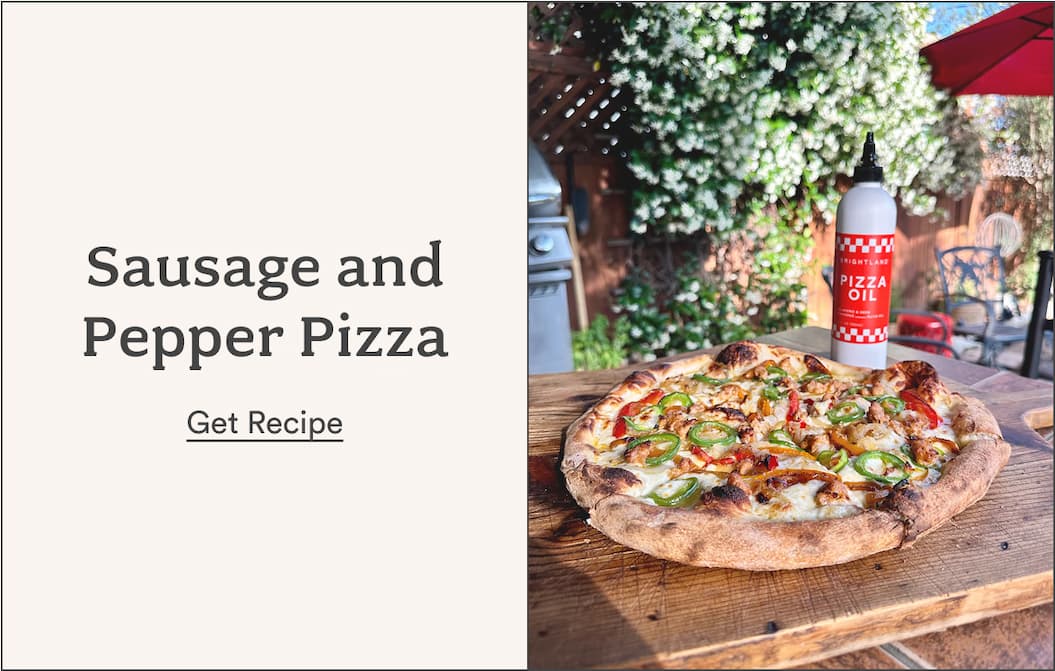 Sausage and Pepper Pizza. Get Recipe. Sausage and Pepper Pizza. Get Recipe.