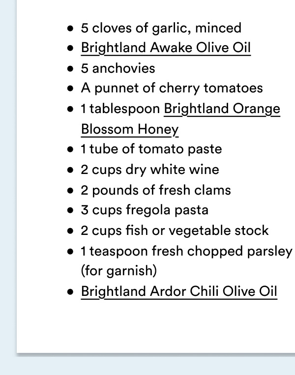 Preview of the recipe made with Brightland Products. Get the full recipe