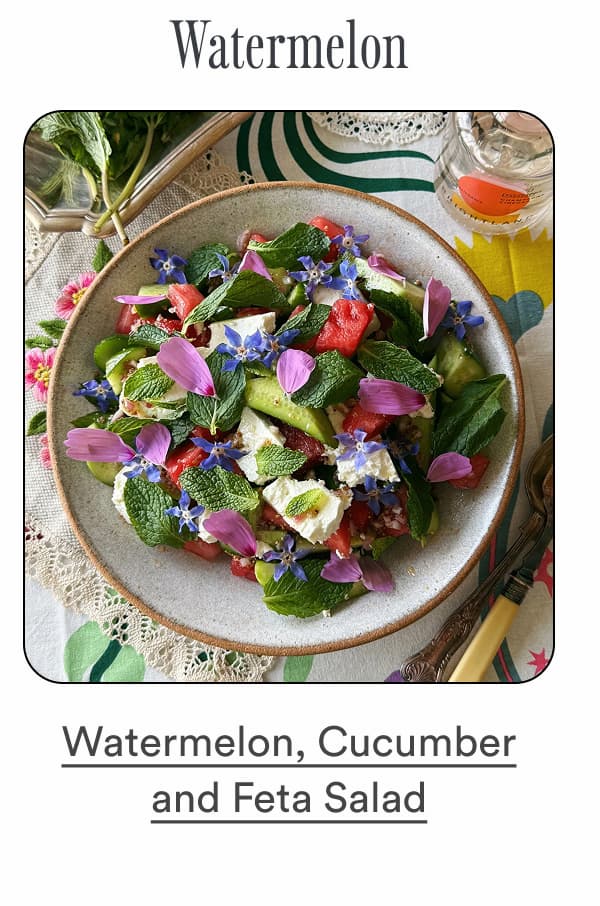Watermelon - Watermelon, cucumber, and feta salad