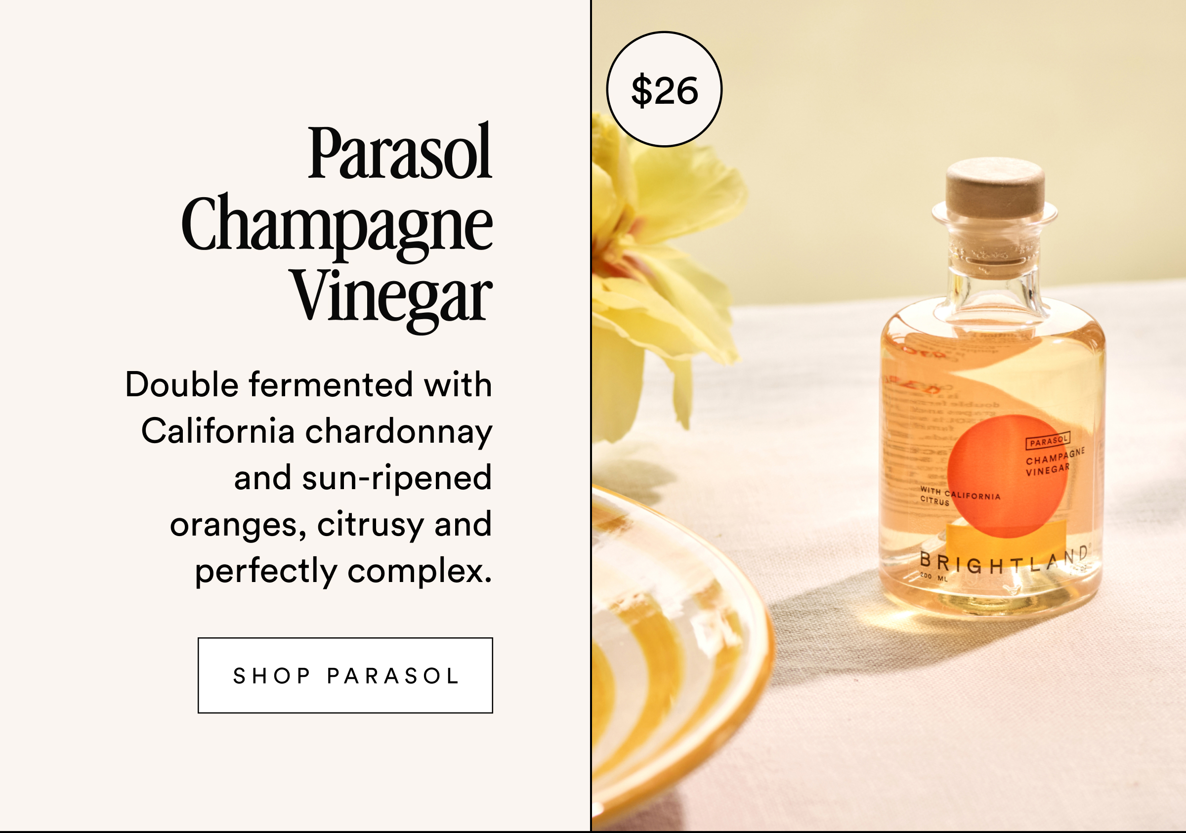 Shop Parasol Champagne Vinegar