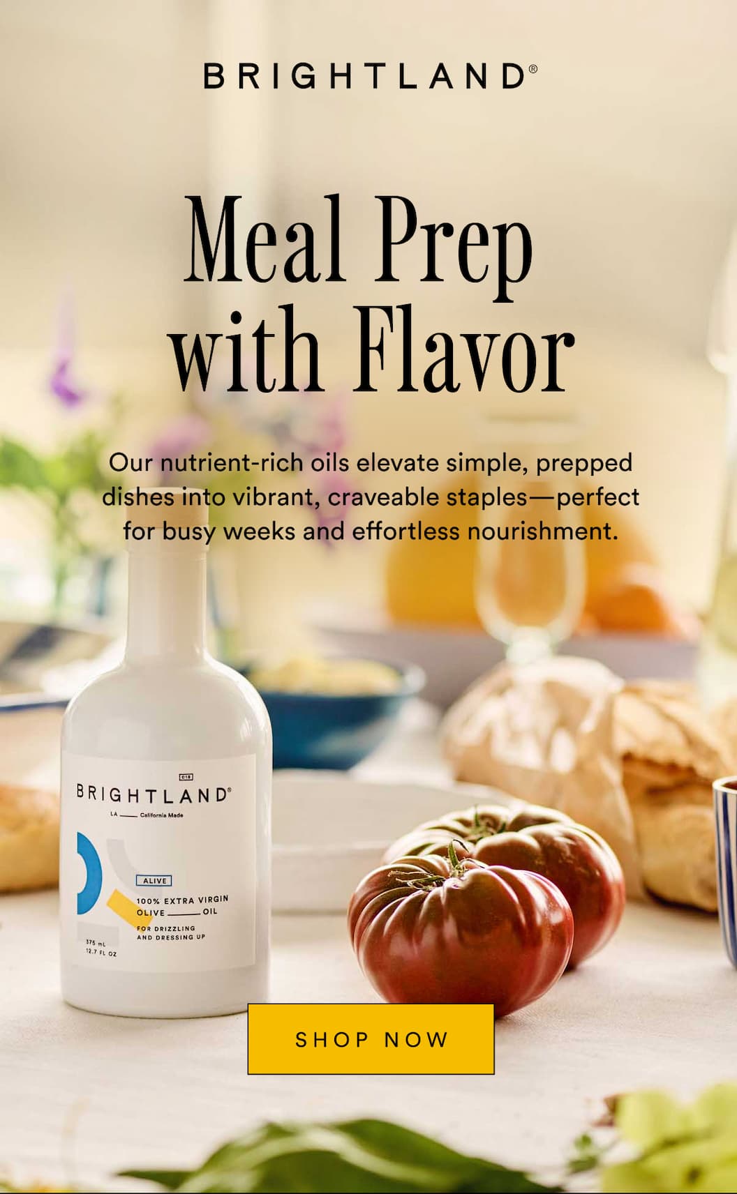 Meal prep with flavor. Our nutrient-rich oils elevate simple, prepped dishes into vibrant, craveable staples—perfect for busy weeks and effortless nourishment.