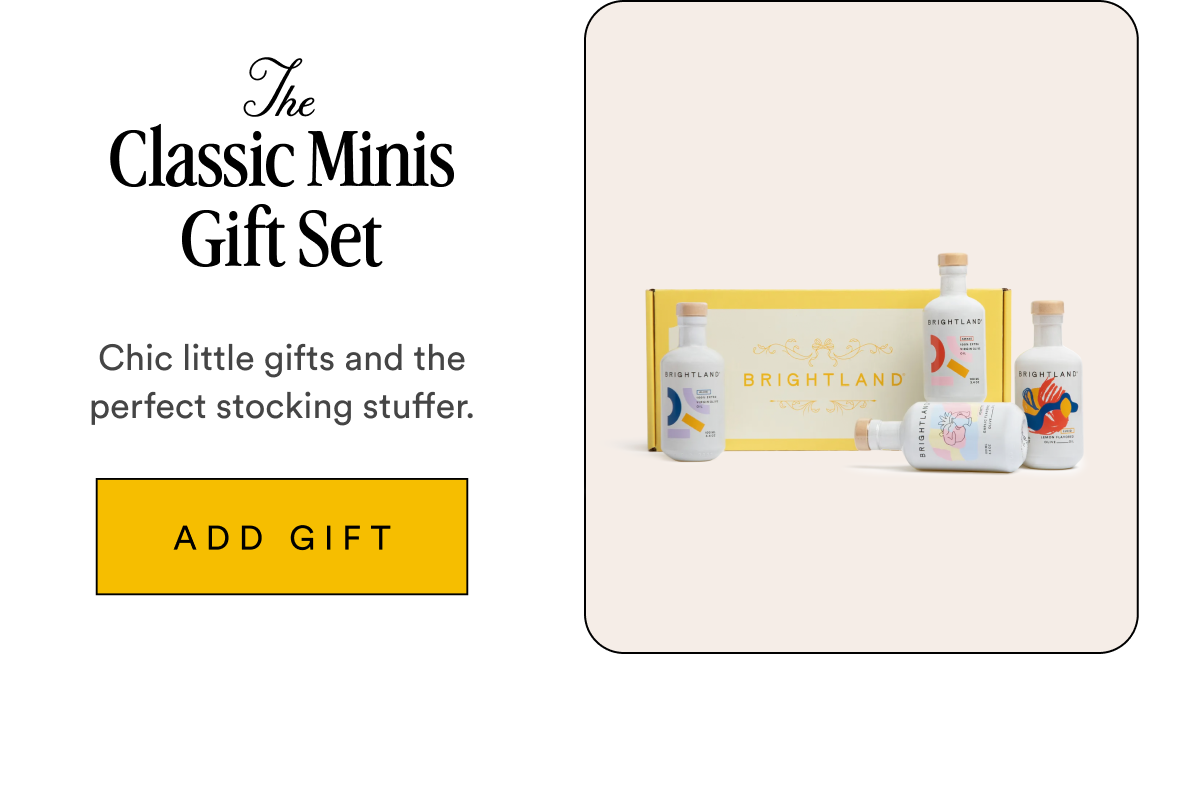 The Classic Minis Gift Set Chic little gifts and the perfect stocking stuffer. ADD GIFT