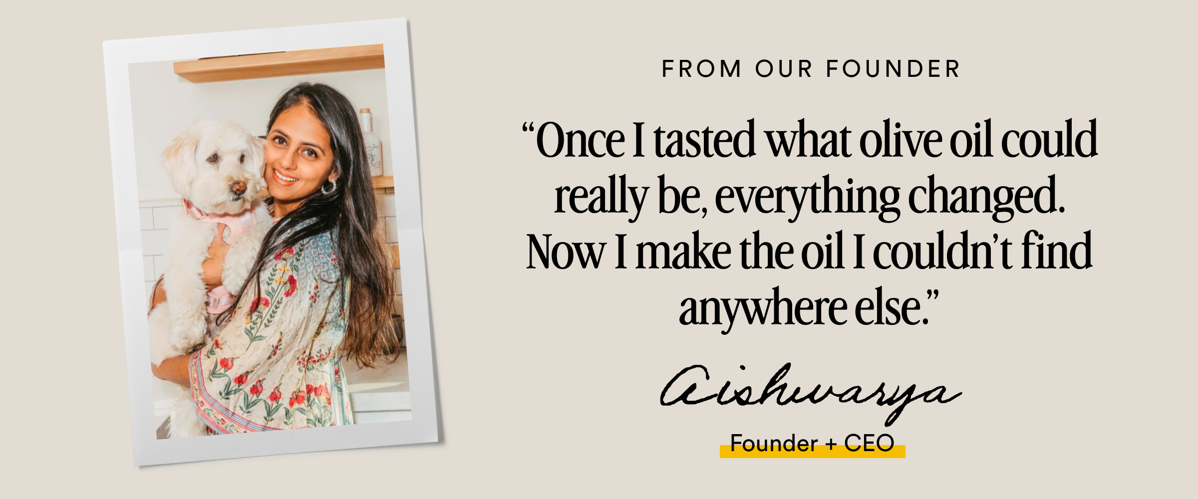A note from our Founder, Aishwarya.