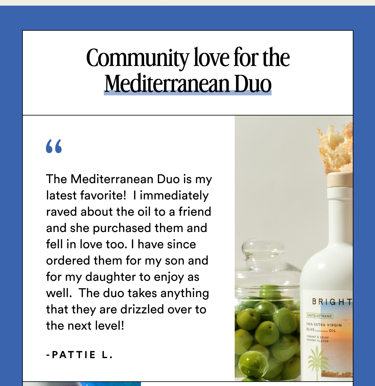 Community love for the Mediterranean Duo