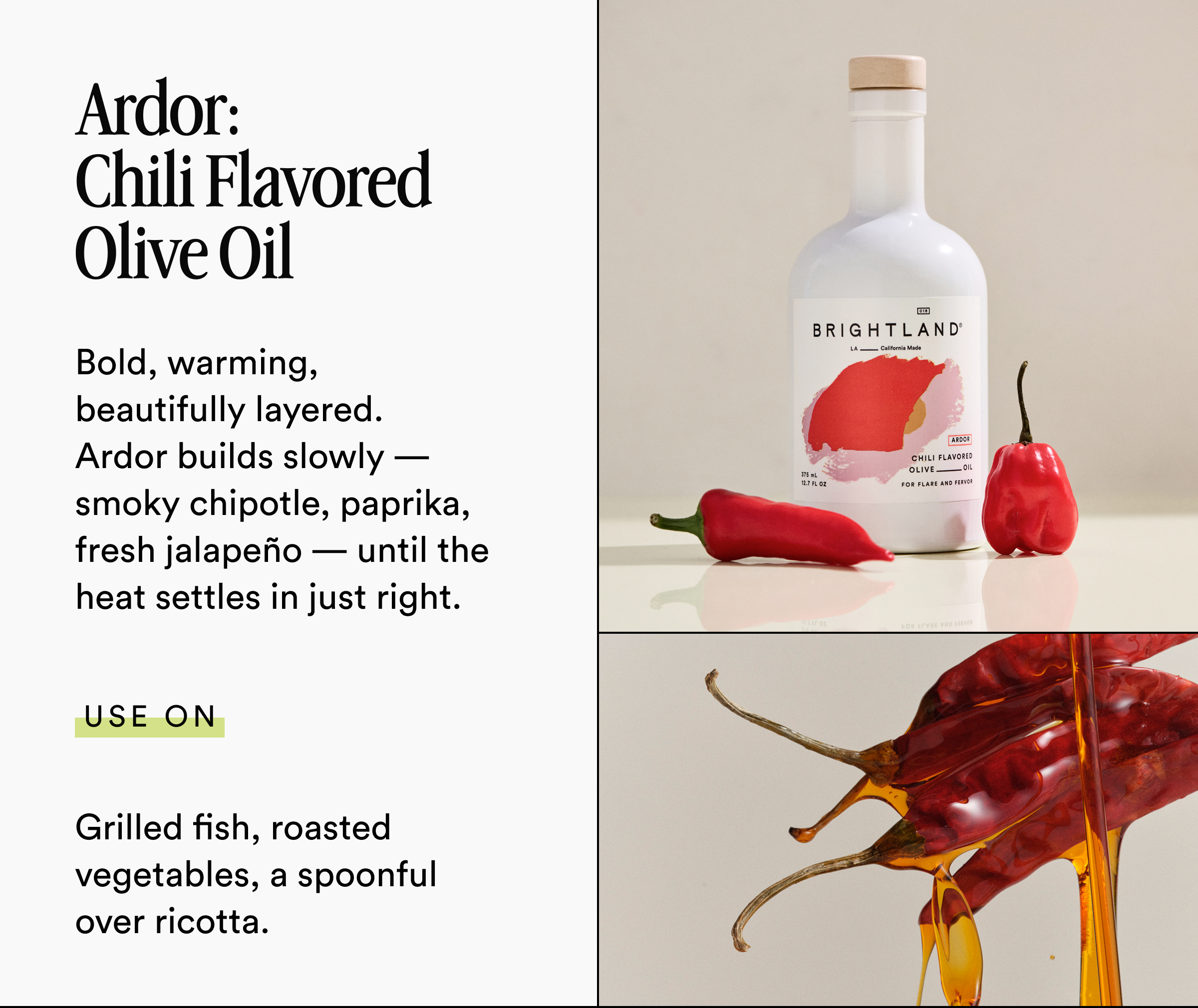 Ardor: Chili Flavored Olive Oil