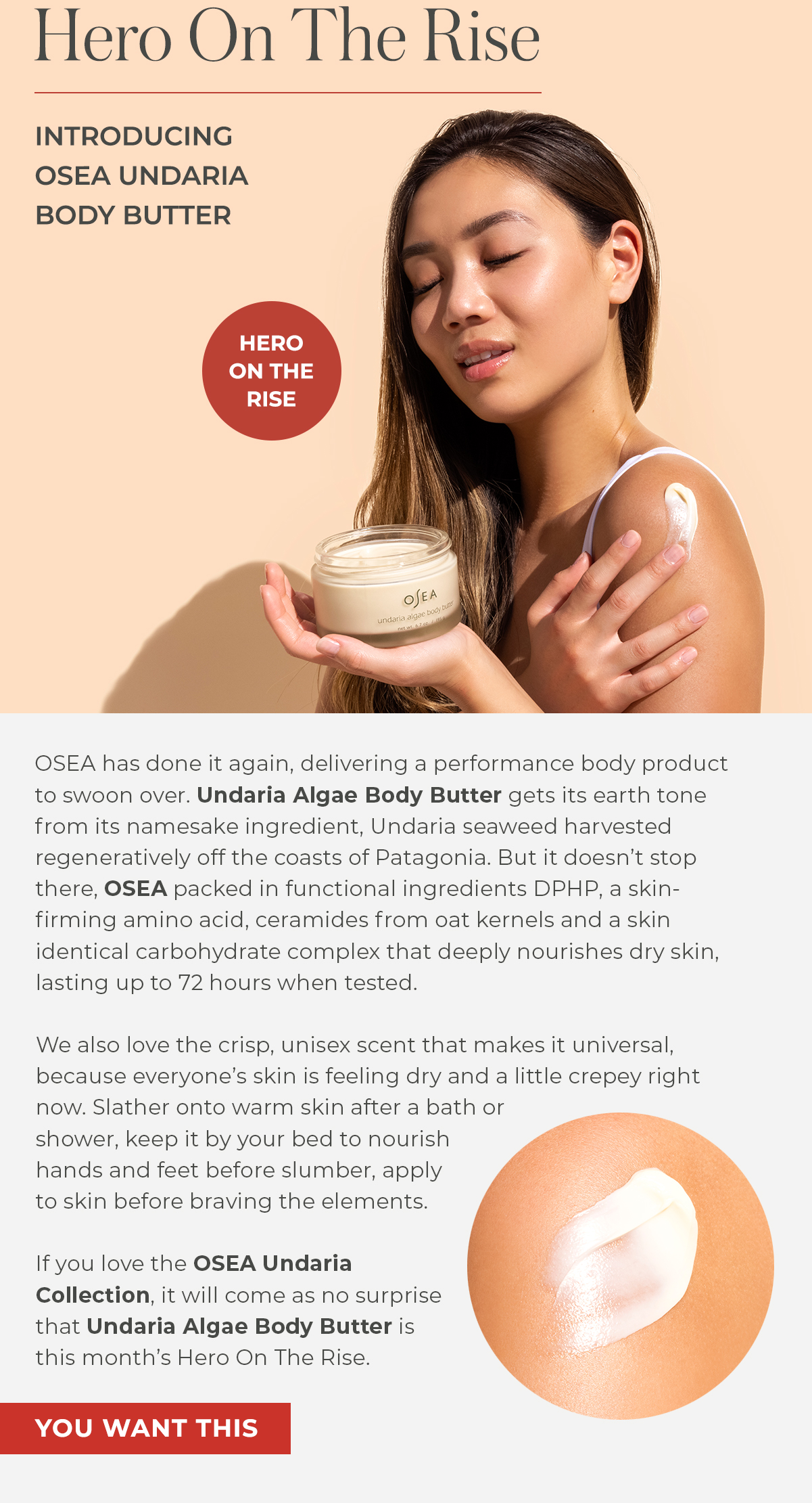 Hero On The Rise OSEA Undaria Algae Body Butter Beauty Heroes