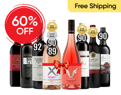 Tempting Red Wines Mix - 12 Bottles + 3 Free Rose Wine