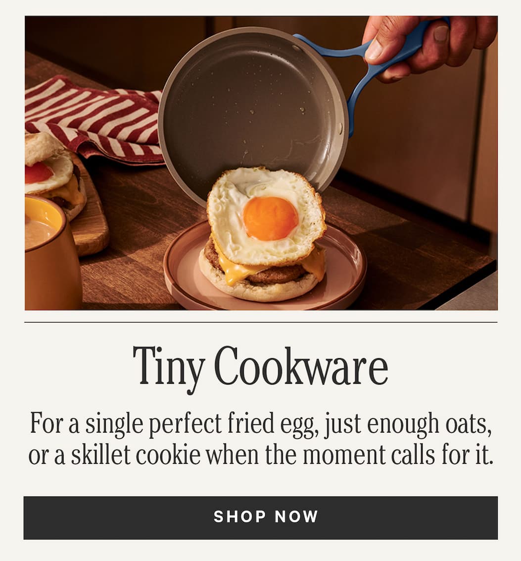 Tiny Cookware - For a single perfect fried egg, just enough oats, or a skillet cookie when the moment call for it. | SHOP NOW