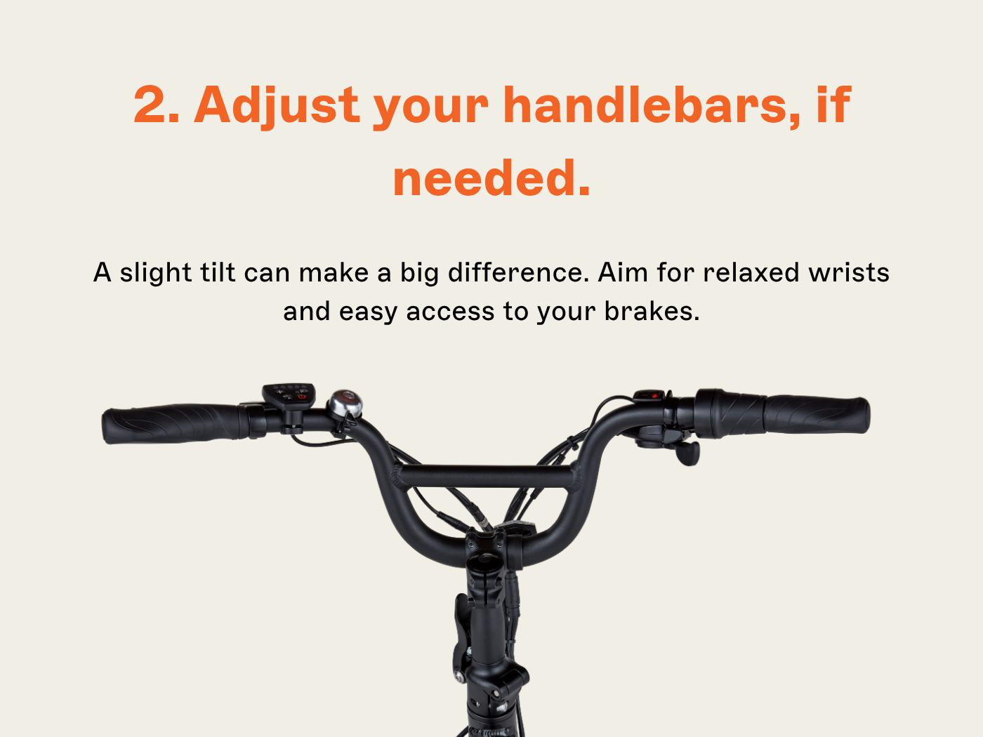a close-up of handlebars