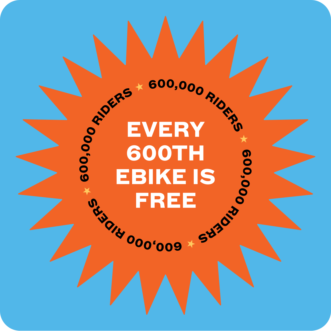 Every 600th ebike is free