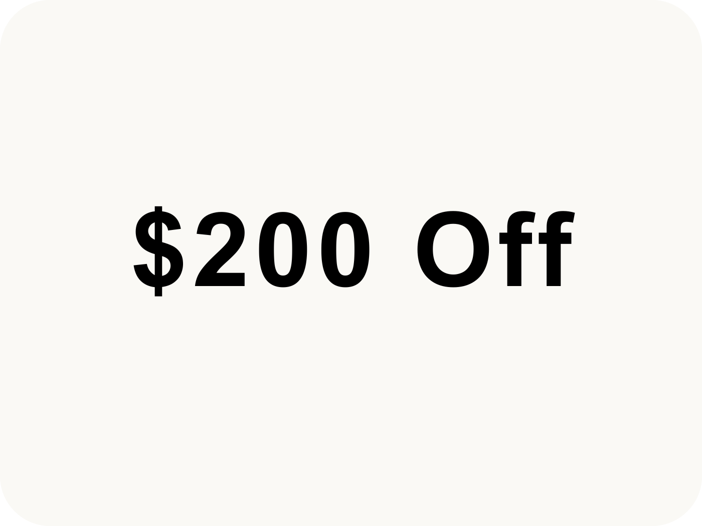 $200 OFF