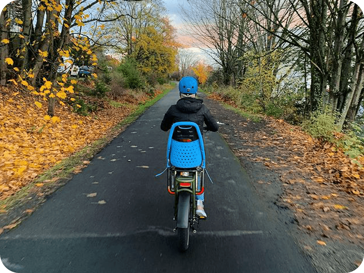 Person riding an ebike