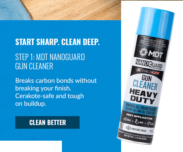 Step 1: MDT Nanoguard Gun Cleaner