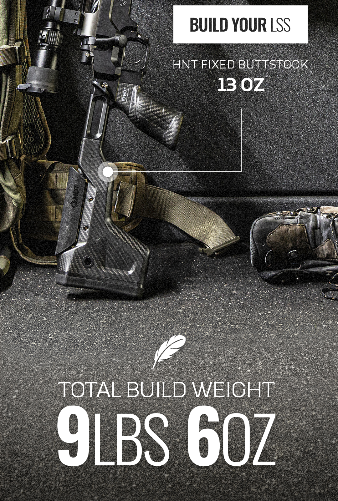 HNT Fixed Buttstock 13 oz
