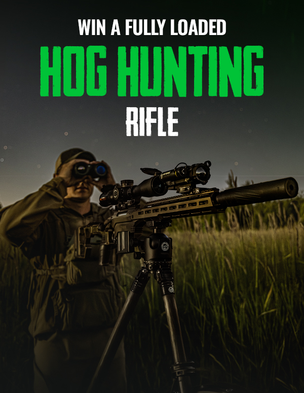 Win a fully loaded Hog Hunting rifle