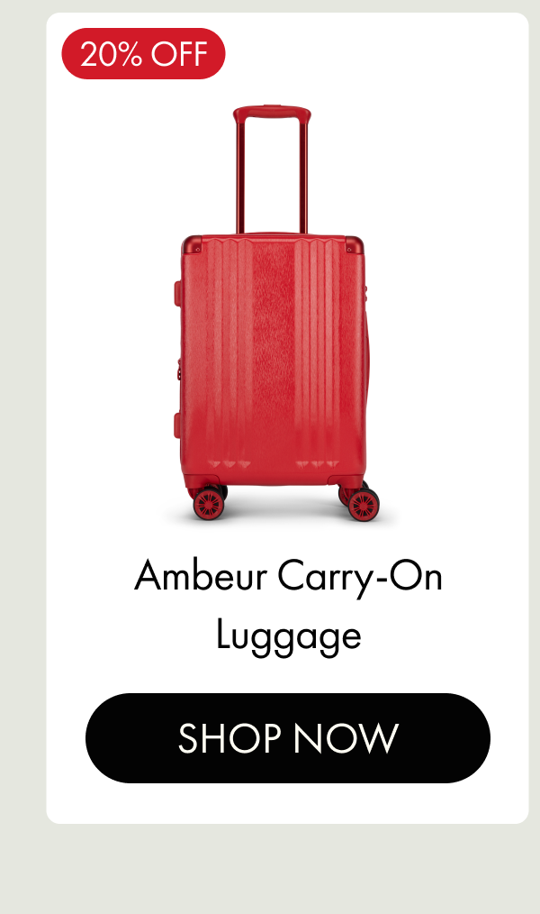 20% OFF | Ambeur Carry-On Luggage | SHOP NOW
