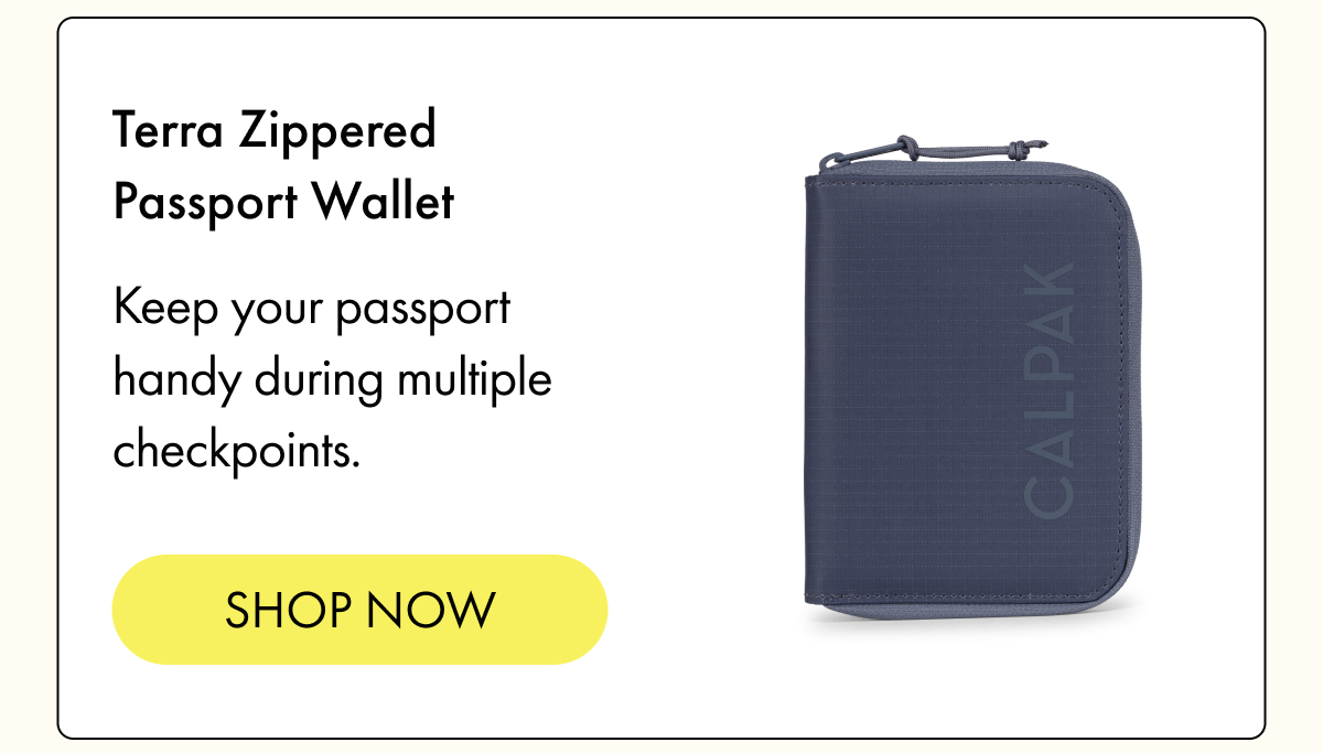 Terra Zippered Passport Wallet | Keep your passport handy during multiple checkpoints. | SHOP NOW