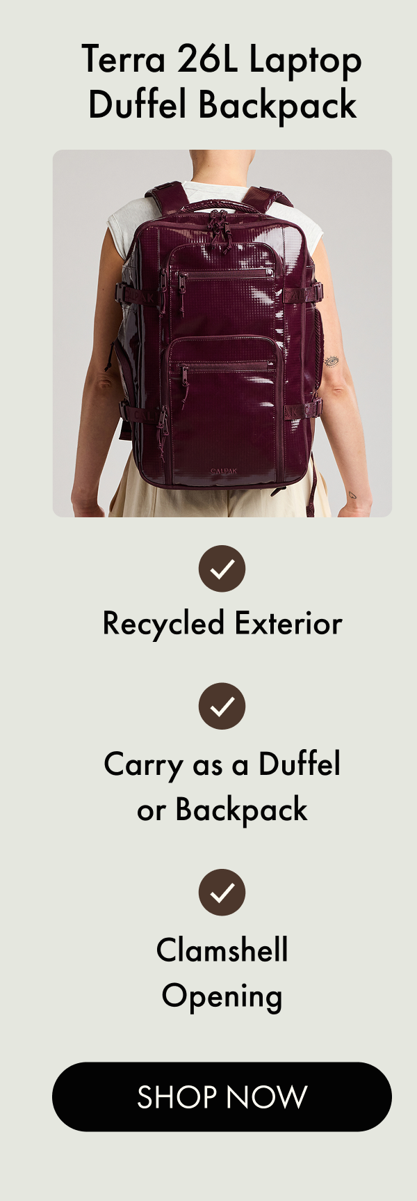 Terra 26L Laptop Duffel Backpack | SHOP NOW