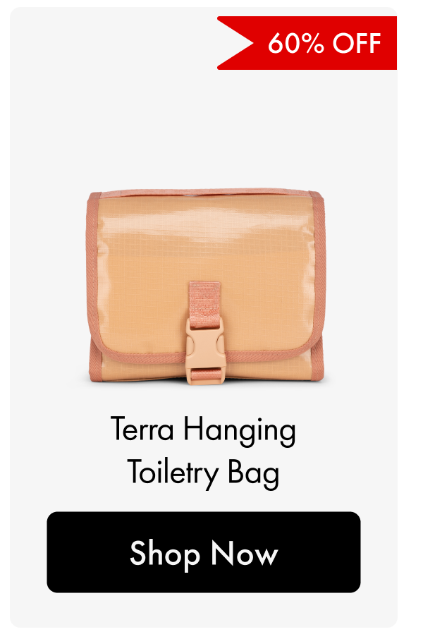 60% OFF | Terra Hanging Toiletry Bag | Shop Now