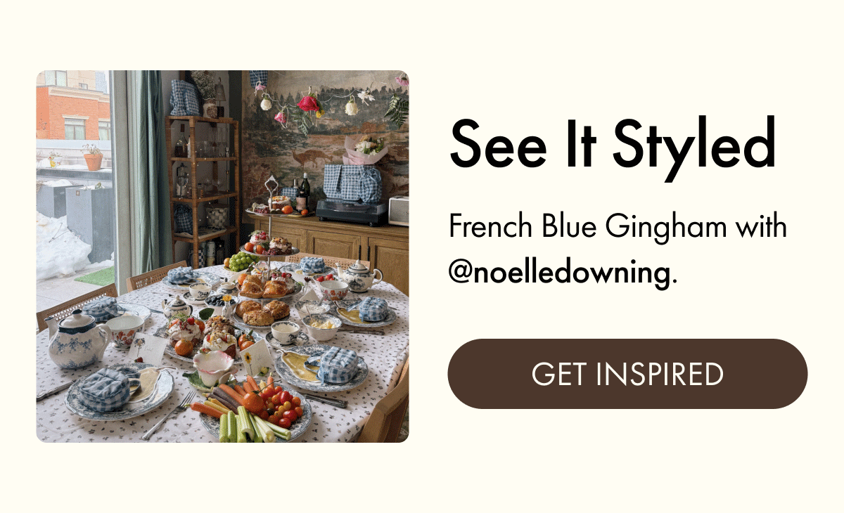 See It Styled | French Blue Gingham with @noelledowning. | GET INSPIRED