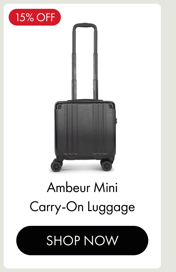 15% OFF | Ambeur Mini Carry-On Luggage | SHOP NOW