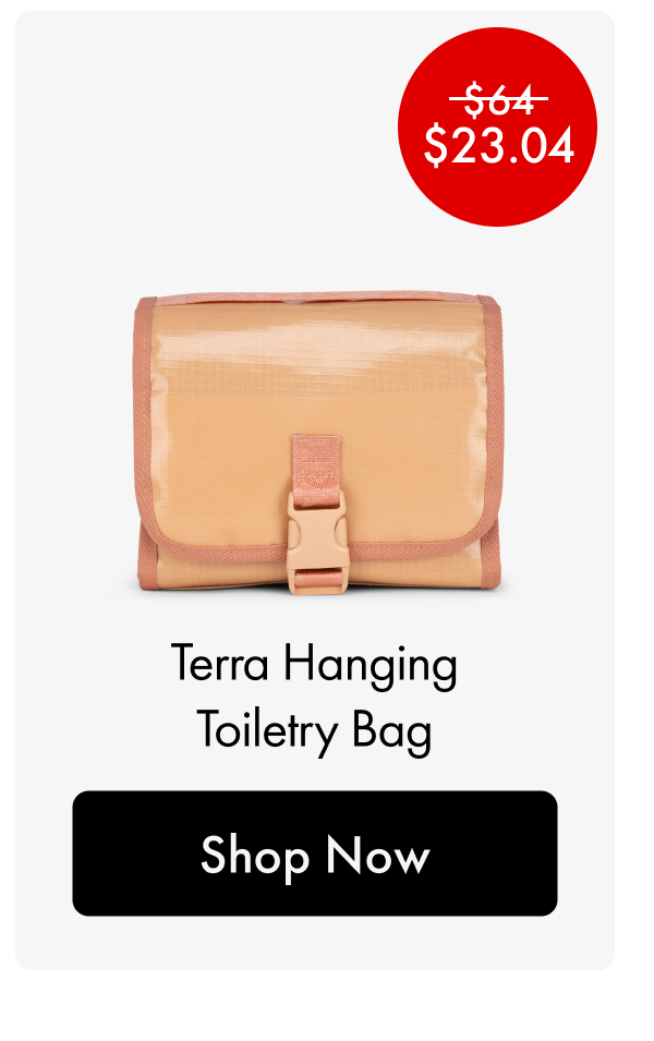Was $64, Now $23.04 | Terra Hanging Toiletry Bag | Shop Now