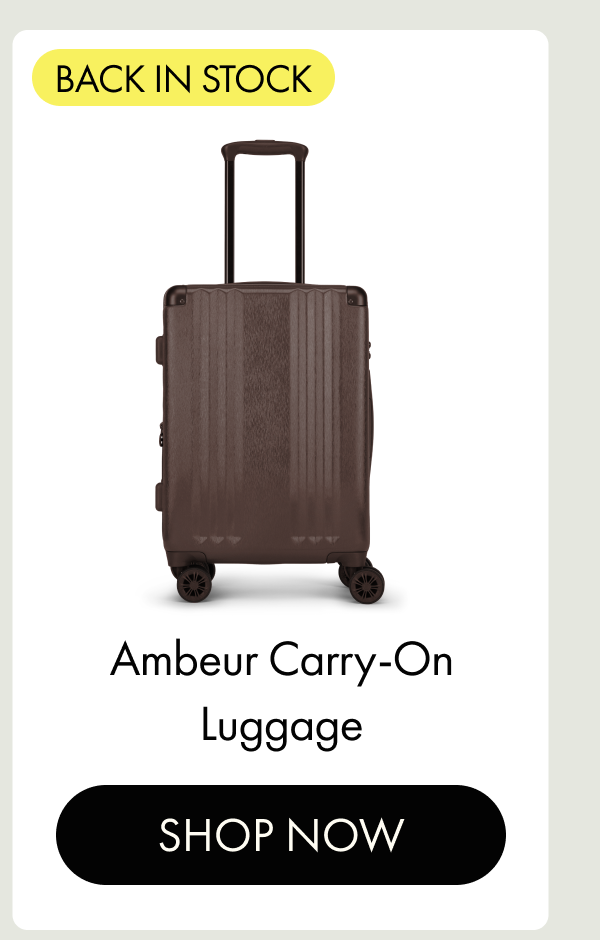 BACK IN STOCK | Ambeur Carry-On Luggage | SHOP NOW