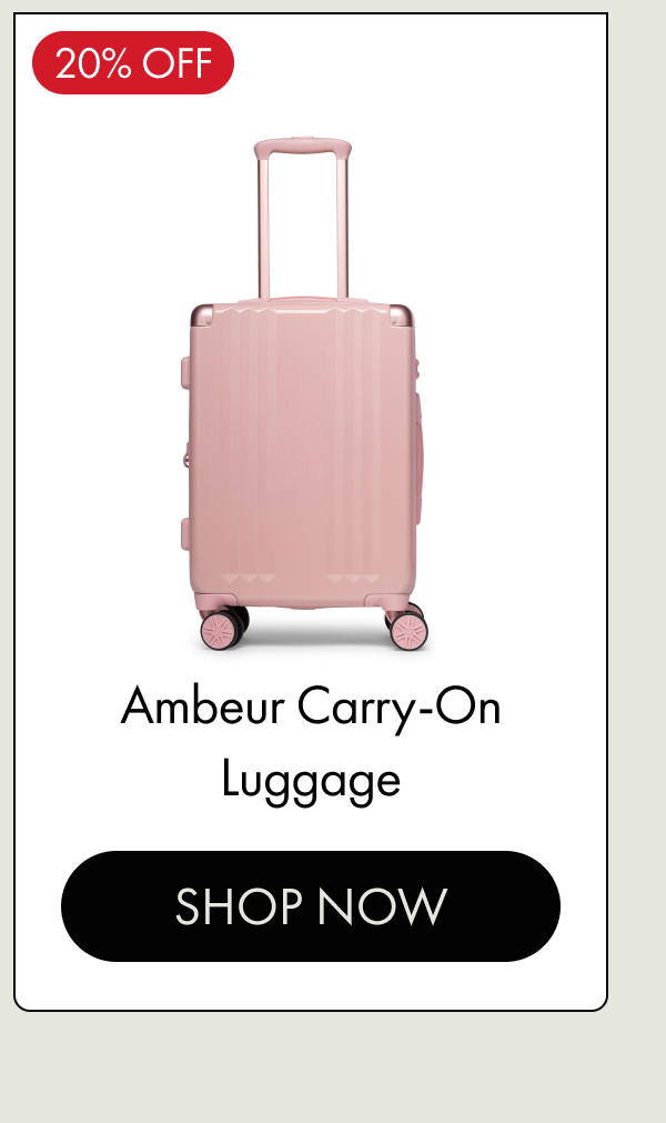 20% OFF | Ambeur Carry-On Luggage | SHOP NOW