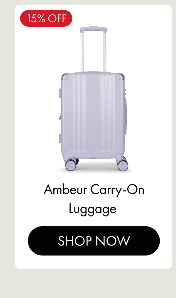 15% OFF | Ambeur Carry-On Luggage | SHOP NOW