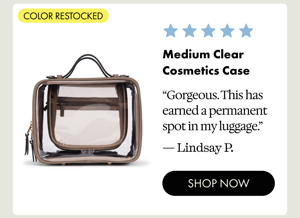 COLOR RESTOCKED | Medium Clear Cosmetics Case | SHOP NOW