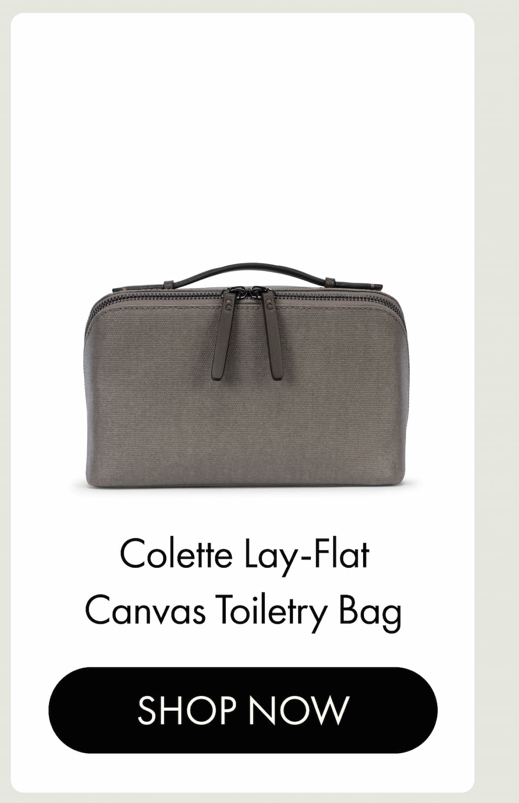 Colette Lay-Flat Canvas Toiletry Bag | SHOP NOW