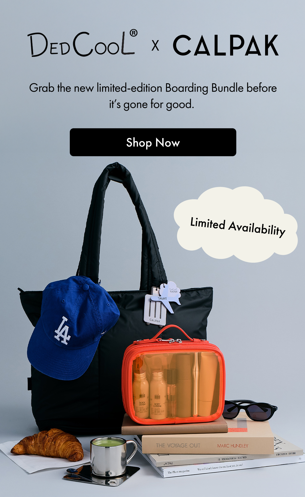 DedCool x CALPAK | Grab the new limited-edition Boarding Bundle before it's gone for good. | Shop Now | Limited Availability