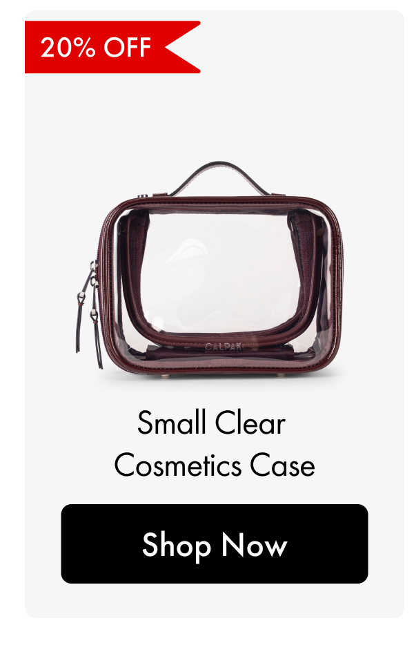 20% OFF | Small Clear Cosmetics Case | Shop Now
