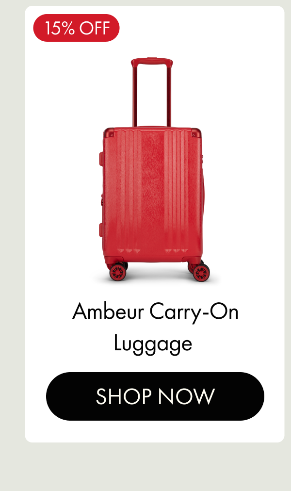 15% OFF | Ambeur Carry-On Luggage | SHOP NOW
