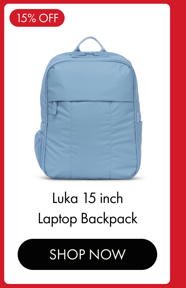 15% OFF | Luka 15 inch Laptop Backpack | SHOP NOW