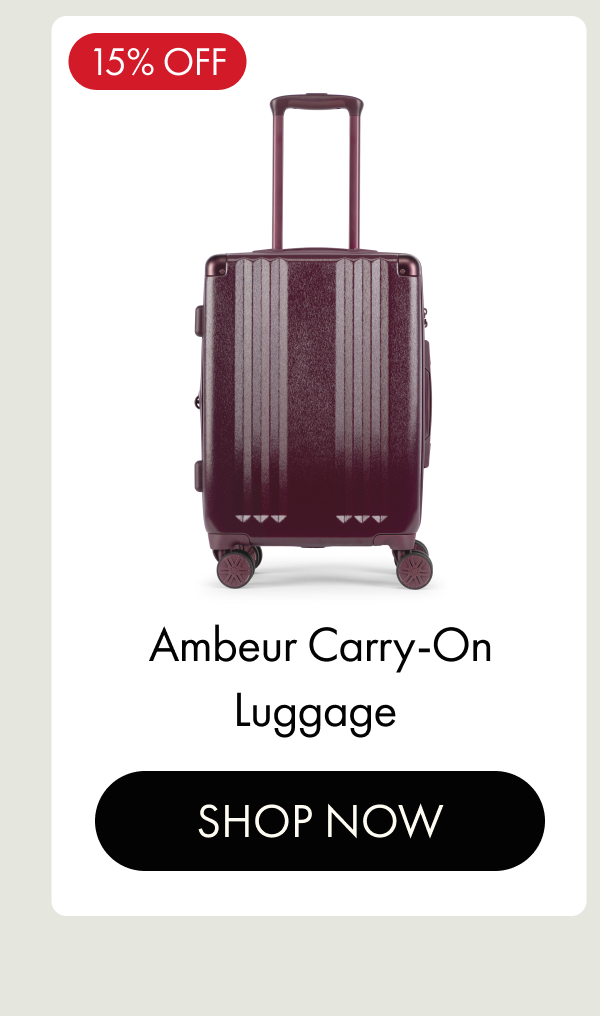 15% OFF | Ambeur Carry-On Luggage | SHOP NOW