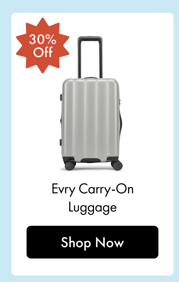 30% Off | Evry Carry-On Luggage | Shop Now