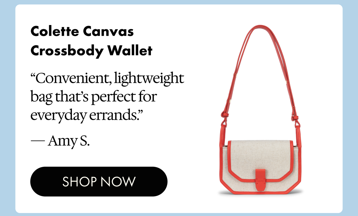 Colette Canvas Crossbody Wallet | "Convenient, lightweight bag that's perfect for everyday errands." - Amy S. | SHOP NOW | SHOP NOW