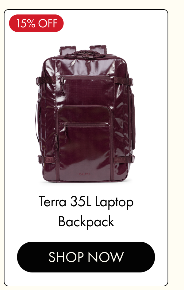 15% OFF | Terra 35L Laptop Backpack | SHOP NOW